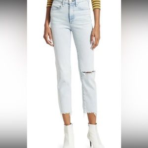 RAG & BONE Dean Distressed Ankle Cigarette Jean